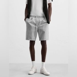Zara Men’s Gray Drawstring Lounge Shorts Size XL - Casual Everyday Style